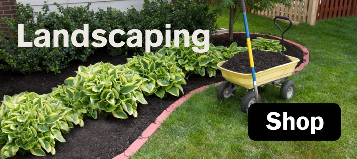 Flower bed with wheelbarrow